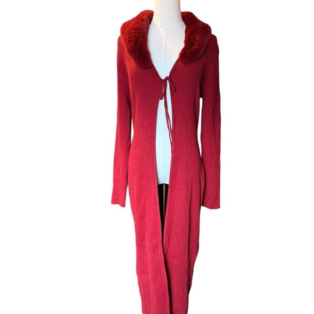 Emerson lang ribbed longline cardigan